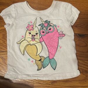 Kids Narwhal Graphic Tee - White